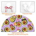thumbnail image 4 of Lsque Cartoon Avocados Print Christmas Tree Skirt, Tree Skirt with Ties or Velcro, Perfect for Holiday Decorations, Halloween, and New Year-30", 4 of 7