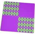 thumbnail image 1 of Mardi Gras Party Purple and Green Set of 4 Square Sandstone Coasters, 1 of 1