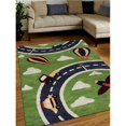 thumbnail image 1 of Hand Tufted Wool 3 x 5 ft. Kids Rectangle Area Rug, Green, 1 of 1