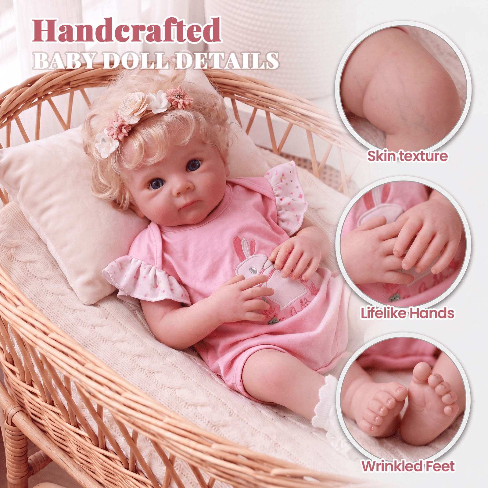 RSG Lifelike Reborn Baby Dolls 17 inch Baby Dolls Full Body Cloth Real Life Baby Dolls with Gift Box for Kids Age 3+