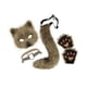 thumbnail image 3 of Conjunto de collar y cola de animal para fiestas temáticas, máscara facial de Halloween para juego de rol de graduación Caqui, 3 of 8