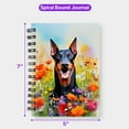 thumbnail image 5 of Welcome Spring Summer Doberman Pinscher Portrait Flower Blue Sky Spiral Bound Journal Doberman Dog Lover Gifts 5x7in Spiral Notebook - 12001, 5 of 5