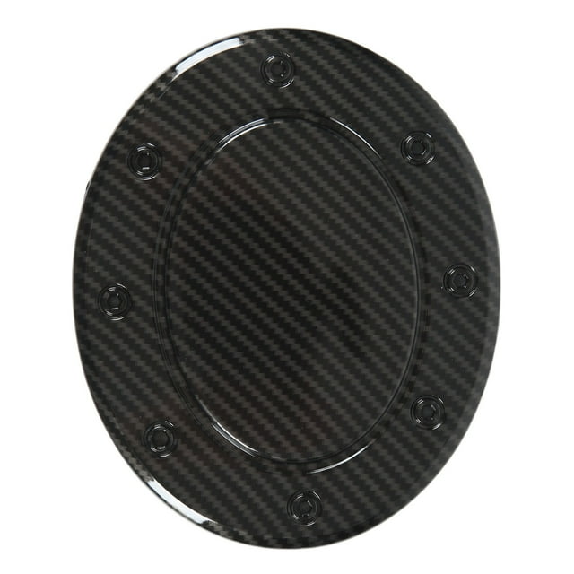 Gas Cover Sticker, Sturdy Wear Resistant ABS Carbon Fiber Pattern Fuel Trim Sticker For Car