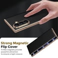 thumbnail image 3 of Funda YQODSZ para Samsung Galaxy Z Fold 7 de piel negra, 3 of 7