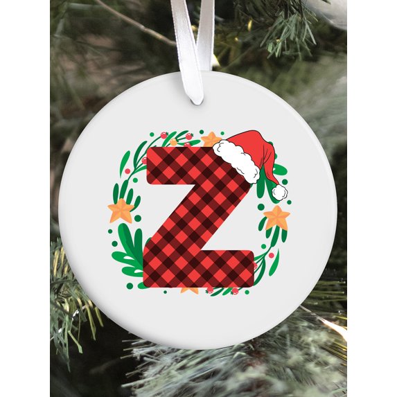 Family Initial Christmas Decor Ornaments for Xmas Tree - Xmas Funny Gift for Christmas Party