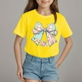 thumbnail image 2 of ZTKWD Girls Pleated T Shirts Kids Summer Short Sleeve Fashion Tops Tees 2-14 years Easter bow, 2 of 4