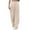 Beige, variant on Womens Wide Leg Cargo Pants High Waist Pleated Solid Color Business Casual Loose Trousers with Pockets,Beige,M