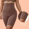 thumbnail image 5 of Suprenx Women's Tummy Control Shorts Shapewear High Waist Body Shaper Thigh Slimmer Panties(Brown X-Large), 5 of 7