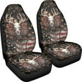 thumbnail image 3 of Yuyamidu Deer Car Seat Covers for Men Women USA Flag Patriotic Auto Front Seats Covers Car Accessories Set Fits for SUV, Sedan, Truck, 3 of 6