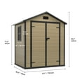 thumbnail image 2 of Dextrus Resilient Outdoor Storage Shed, All-Weather Storage with Reinforced Floorfor Garden, Backyard, Patio, 2 of 6