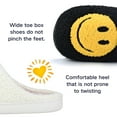 thumbnail image 3 of BERANMEY Cute Smile Face Slippers for Women Perfect Soft Plush Comfy Warm Slip-On Happy Face Slippers fo Women Indoor fluffy Smile House Slippers for Women and Men Non-slip Fuzzy Flat Slides, 3 of 9