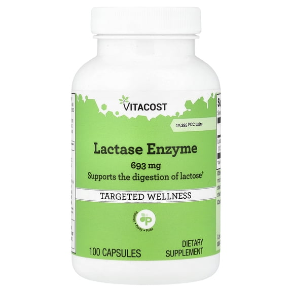 Vitacost Lactase Enzyme, 693 mg, 100 Capsules