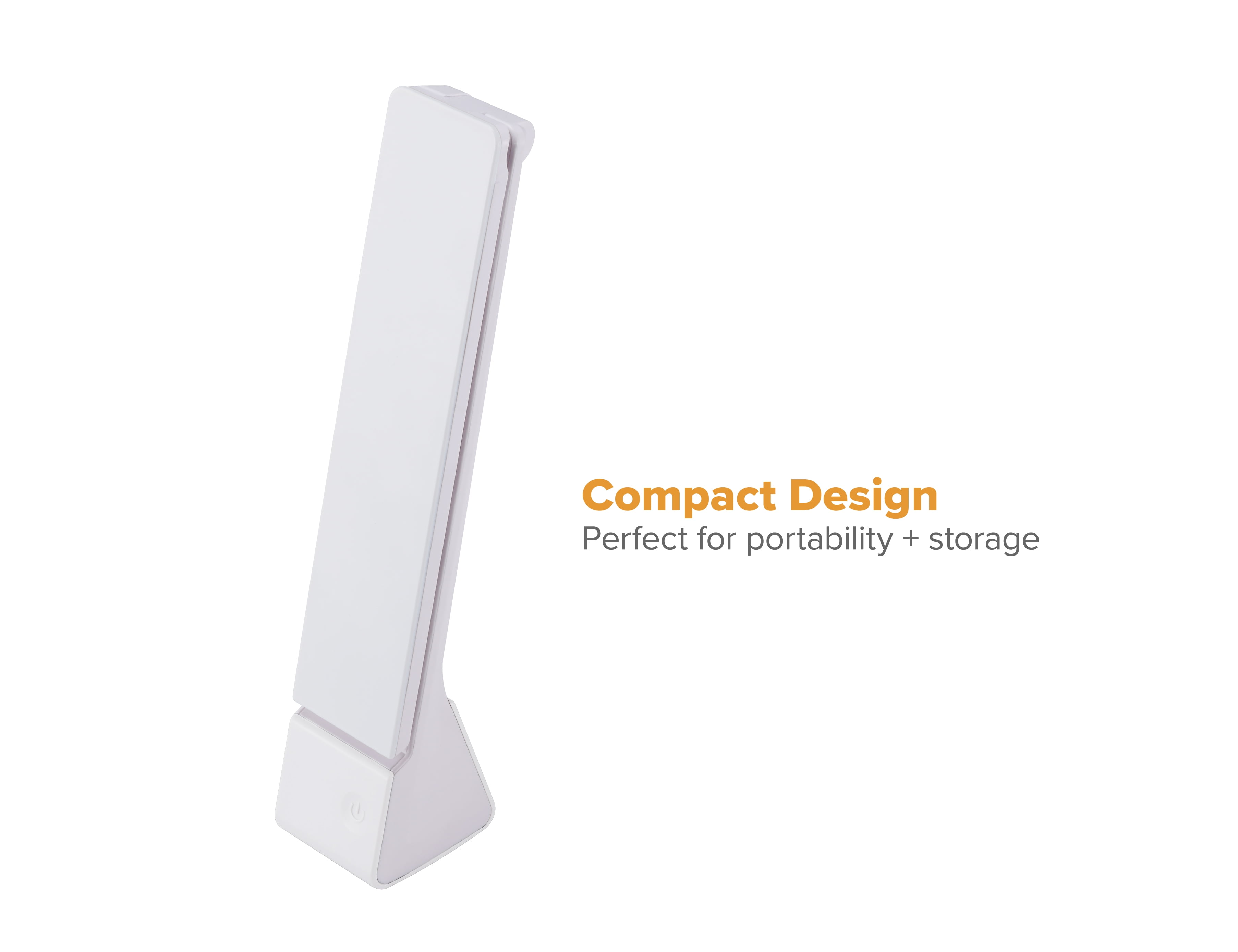 Bostitch Rechargeable Battery Led Desk Lamp, 3 Color Temperatures, Flip Open, White (KT-VLED1810-WHITE)