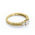 thumbnail image 3 of JeenMata Anillo de Compromiso Trilogía de Diamantes, Ópalo Arcoíris Redondo 1 ct y Moissanita, Filigrana Tallada y Baño de Oro Amarillo 18 K sobre Plata, 3 of 6