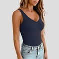 thumbnail image 5 of Only Moment Ribbed Tank Top Polyester,Spandex Sleeveless Casual Shirts Racerback Ribbed Fitted Tank Tops Navy S, 5 of 7
