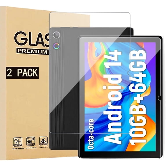 [NSFN] For Tablet A10 10.1 inch Glass Film,URAO A10 10.1Inch Tablet Glass Film, LCD Protective Glass Film, 9H Hardness, Ultra-Thin, High Transmittance, Automatic Adhesion, 2 Pack