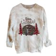 thumbnail image 1 of Mujeres Tops Tie-dye Casual Manga larga Halloween Sudadera Pullover Camisas Blusa Pompotops gfhjh8327, 1 of 3