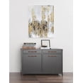 thumbnail image 5 of Abstract Wall Art Hand Painted Gold Skyline Canvas Picture Print with Black and White Texture for Living Room Bedroom Decor, 5 of 7