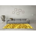 thumbnail image 3 of Ahgly Company Indoor Round Abstract Yellow Modern Area Rugs, 7' Round, 3 of 4