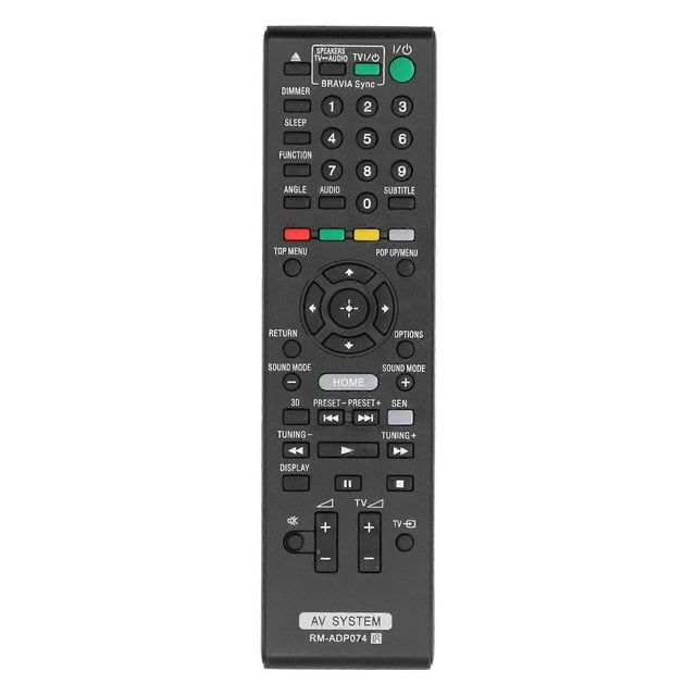 Télécommande universelle de remplacement pour téléviseur LCD compact et durable, RMADP074, ABS noir