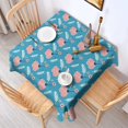 thumbnail image 5 of Floral Square Tablecloth 42x42in(107x107cm) – Waterproof Polyester Printed Table Cover, Wrinkle Resistant & Washable for Kitchen Dining Picnic Party Decor, Thanksgiving,Christmas, Spring,Flower, 5 of 6