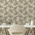thumbnail image 2 of Ambesonne Leafy Art Peel & Stick Wallpaper for Home, Woodland Leaves Autumnal, 13"x36", Grey Yellow Camel Taupe, 2 of 5