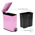 thumbnail image 4 of Bote De Basura Bath Styles 5l Con Cierre Suave Color Rosa, 4 of 10