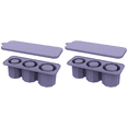thumbnail image 1 of Bandeja para Cubitos Hielo Con Tapa Moldes Silicona Tazas 30 A 40 Onzas () Morado, 1 of 3