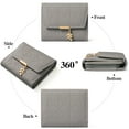 thumbnail image 5 of KALUNMA Bifold Wallet Women Leather RFID Blocking Card Holder Compact Wallet Zipper Coin Pocket with ID Window, 5 of 9