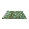 thumbnail image 2 of Ahgly Company Machine Washable Indoor Rectangle Persian Turquoise Blue Traditional Area Rugs, 4' x 6', 2 of 4