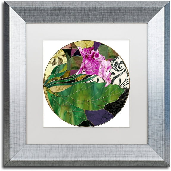 Trademark Fine Art "Glassberry I" Canvas Art by Color Bakery White Matte, Silver Frame