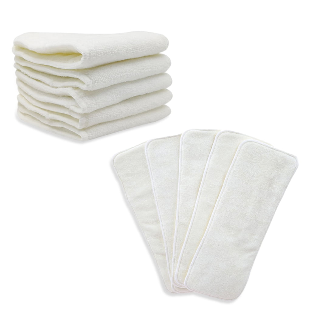 4 layers Inserts Baby Nappies Washable Bamboo Fiber Cloth Diaper Microfiber 