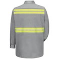 thumbnail image 3 of Red Kap Men's Long Sleeve Enhanced Visibility Cotton Work Shirt, 3 of 4
