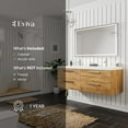 thumbnail image 7 of Eviva Surf 57" Natural Oak Modern Bathroom Vanity Set with Integrated White Acrylic Double Sink, 7 of 7