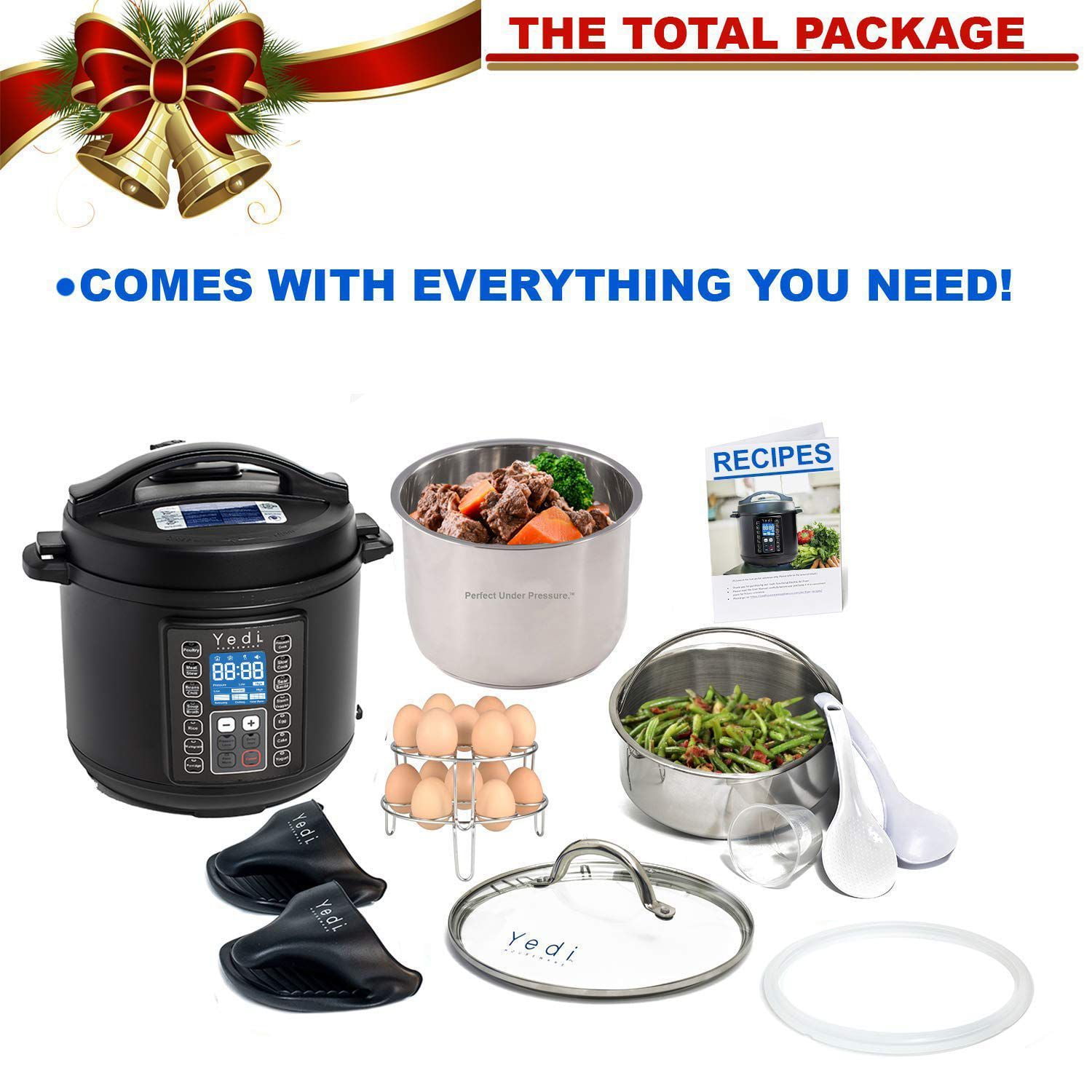 Yedi 6 Qt 9in1 Programmable Instant Pressure Cooker, with Deluxe