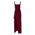 thumbnail image 4 of HNMKIU Elegant Dresses for Women Evening Maxi Bodycon Long Square Neck Sleeveless Party Gown With High Slit for Wedding Festive Occasions Maxi Dress RD2,M, 4 of 5