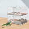 4 Grids Acrylic Reptile Terrarium Lizard Cage Tank Acrylic Climbing Pet Box Case Suitable for a Variety of Small Reptile Pets.
