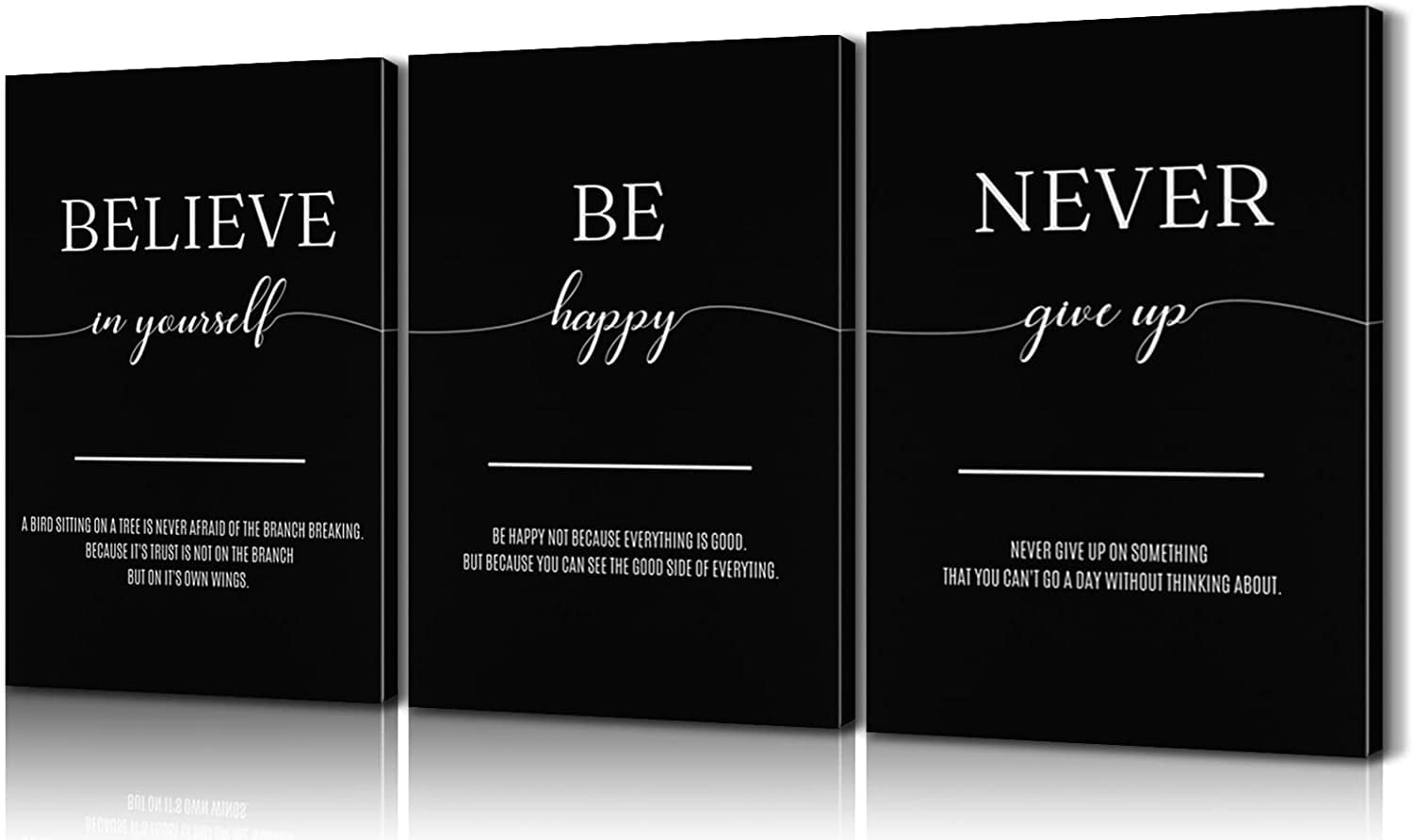 3 Piece Motivational Wall Art Positive Quotes Wall Decor Motivational