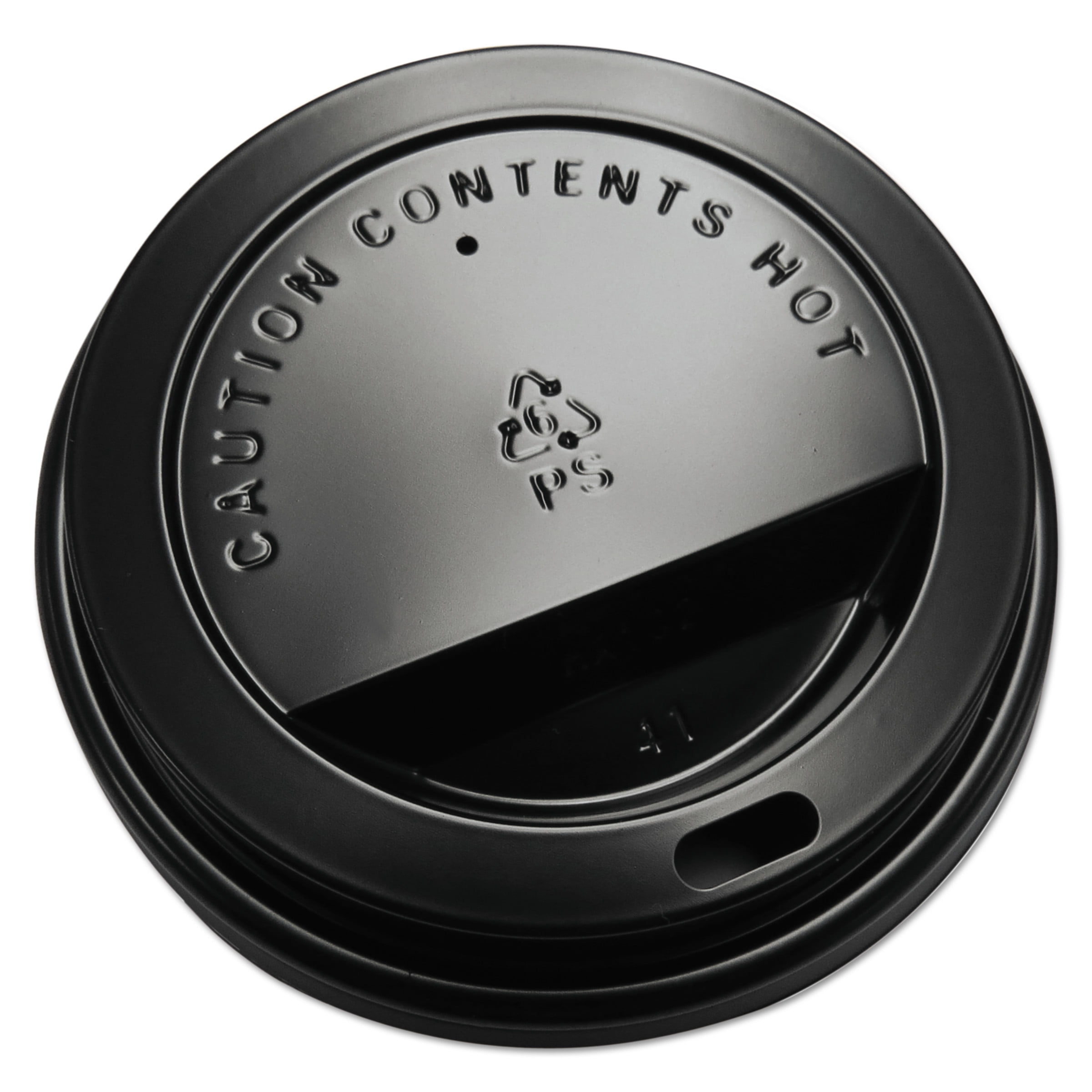GEN Hot Cup Dome Lids, Fits 1020oz Cups, Black, 100/Sleeve, 10 Sleeves