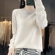 thumbnail image 5 of Women 100% Pure Merino Wool Knitted Sweater Autumn Winter Fashion O-Neck Pullover Seamless Jumper Tops Cashmere Warm Clothes, 5 of 5