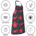 thumbnail image 5 of Goofa Rose Flowers Printed Waterproof Apron 33" Chef Aprons for Men Heavy Duty Chemical Work Apron Adjustable Bib Apron, 5 of 9