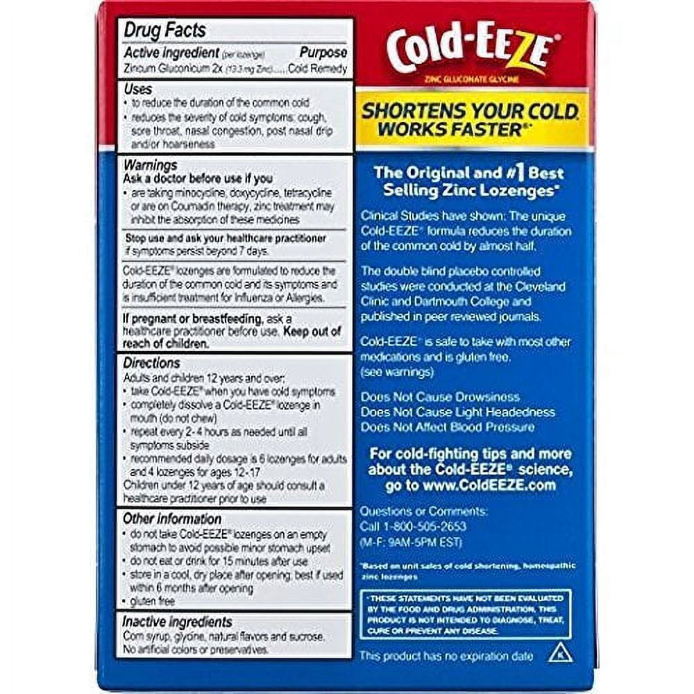 Cold-EEZE Zinc Cherry Lozenges, 18 Count Each (Pack of 6)