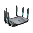 thumbnail image 3 of MSI Radix AXE6600 WiFi 6E Tri-Band Gaming Router, AI QoS, RGB, 1.8GHz Quad-Core Processor, MU-MIMO, Tri Band Gigabit Wireless, 8-Stream, High Speed Long Range Gaming Router, 3 of 5