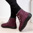 thumbnail image 2 of adviicd Sneakers For Women Shoes Warm Women Boots Couples Keep Snow Round Velvet Lace Up Men Boots Plus Sport Snow Boots Women Size 11w, 2 of 5