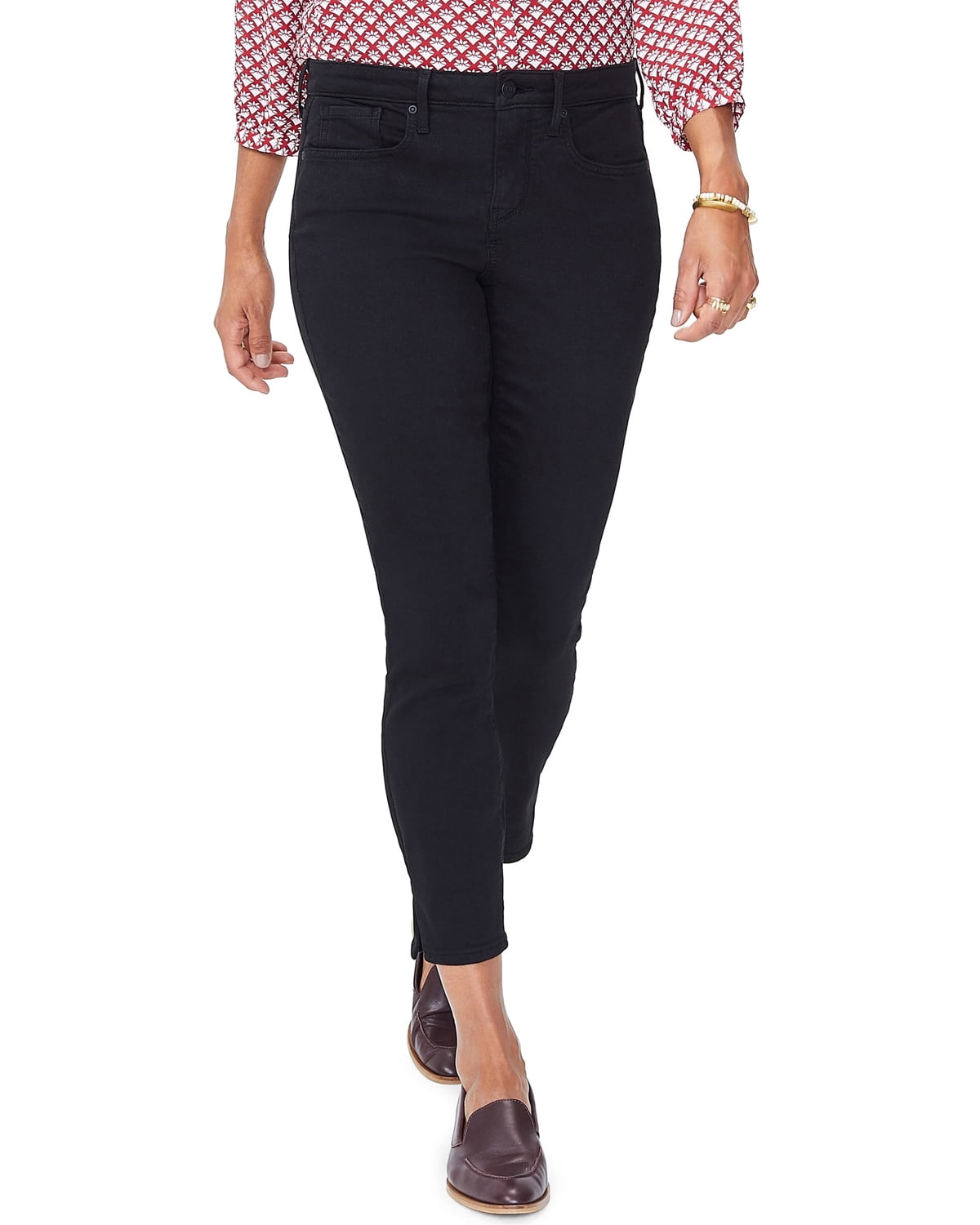 NYDJ - NYDJ Womens Ami Skinny Ankle Side Slits Jeans 18 Black - Walmart ...