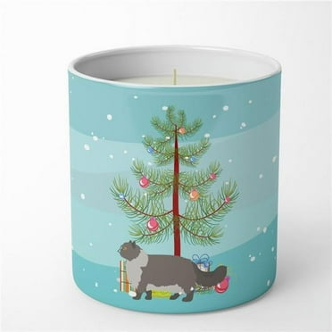 Persian Modern #2 Cat Merry Christmas 10 oz Decorative Soy Candle 3.25 in x 3.75 in