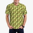 thumbnail image 2 of Balery Avocado Printed Men’s Short Sleeve Polo Shirt, Midweight Men's Shirt,Golf Polo shirts -4X-Large, 2 of 8
