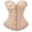 Rose Gold, variant on FASHOFT Beige Renaissance Corset Top For Women Solid Color Strapless Boned Slim Fit Tummy Control Bustier Waist Cinching Body Shaping Everyday Top Bustier Top L
