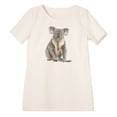 thumbnail image 1 of Koala Printed Linen Short Sleeves Vintage Mini Shift Dress WDS_06 12, 1 of 1