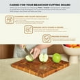 thumbnail image 7 of Bearchop Herringbone Acacia Wood Cutting Boards for Kitchen, [20" x 15" x 1.25"] Large Herringbone Pattern Cutting Boards, Solid Wood Butcher Block Cutting Board with Juice Grooves and Handle, 7 of 7
